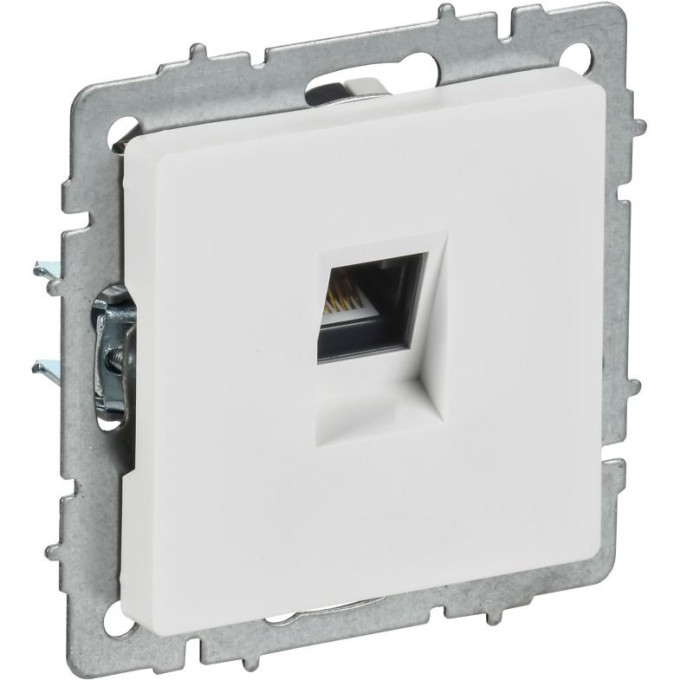 Розетка компьютерная IEK BR-K10-1-K91 СП BRITE РК10-БрАБ RJ45 кат.5E белая